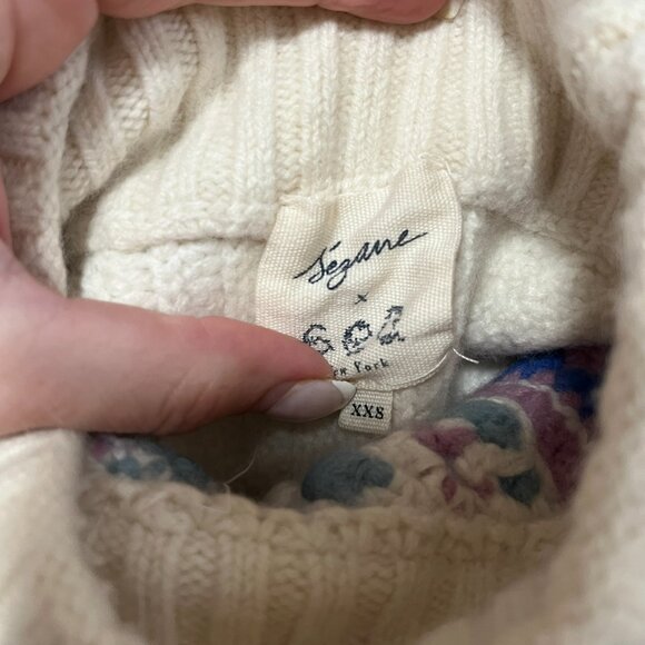 Sezane x Sea NY Merino Wool Blue & Purple Sleeveless Knit Sweater Size XXS - Picture 2 of 8